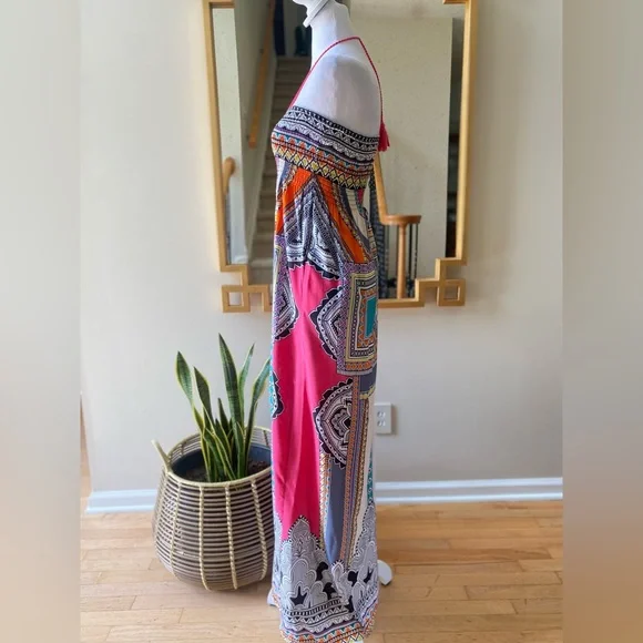 Flying Tomato Boho maxi dress rayon medium - Picture 2 of 12